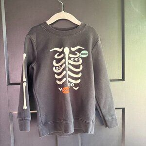 Cat & Jack l Glow In The Dark l Black Halloween Crewneck Sweatshirt - 5T⭐🎃
